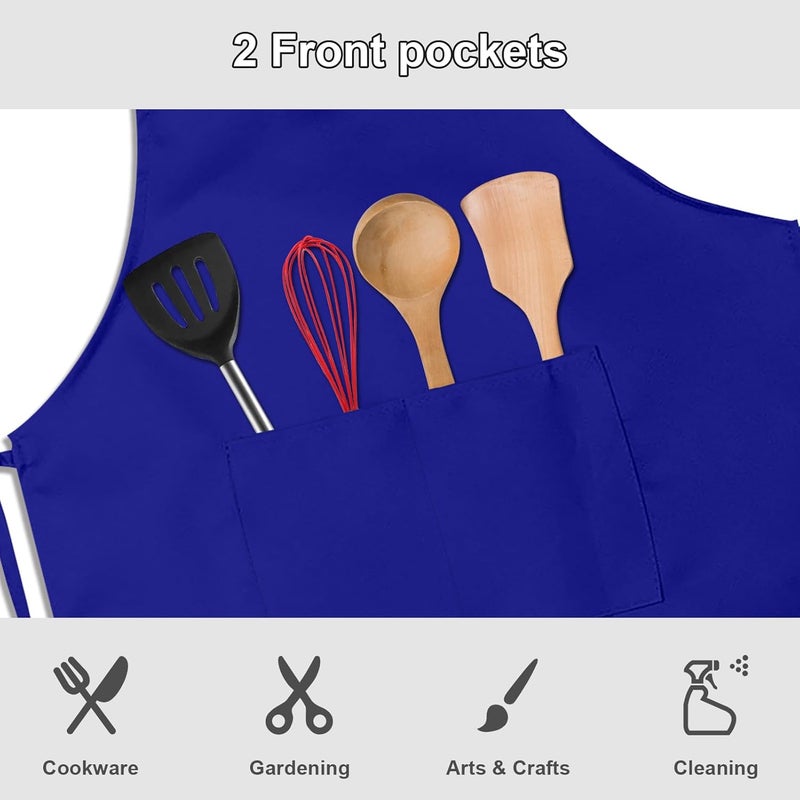 imeago 15 PCS Kids Aprons with Pockets Adjustable Chef Painting Aprons Bulk for Girls Boys Aged 6-13 Cooking Baking Crafting - Image 4